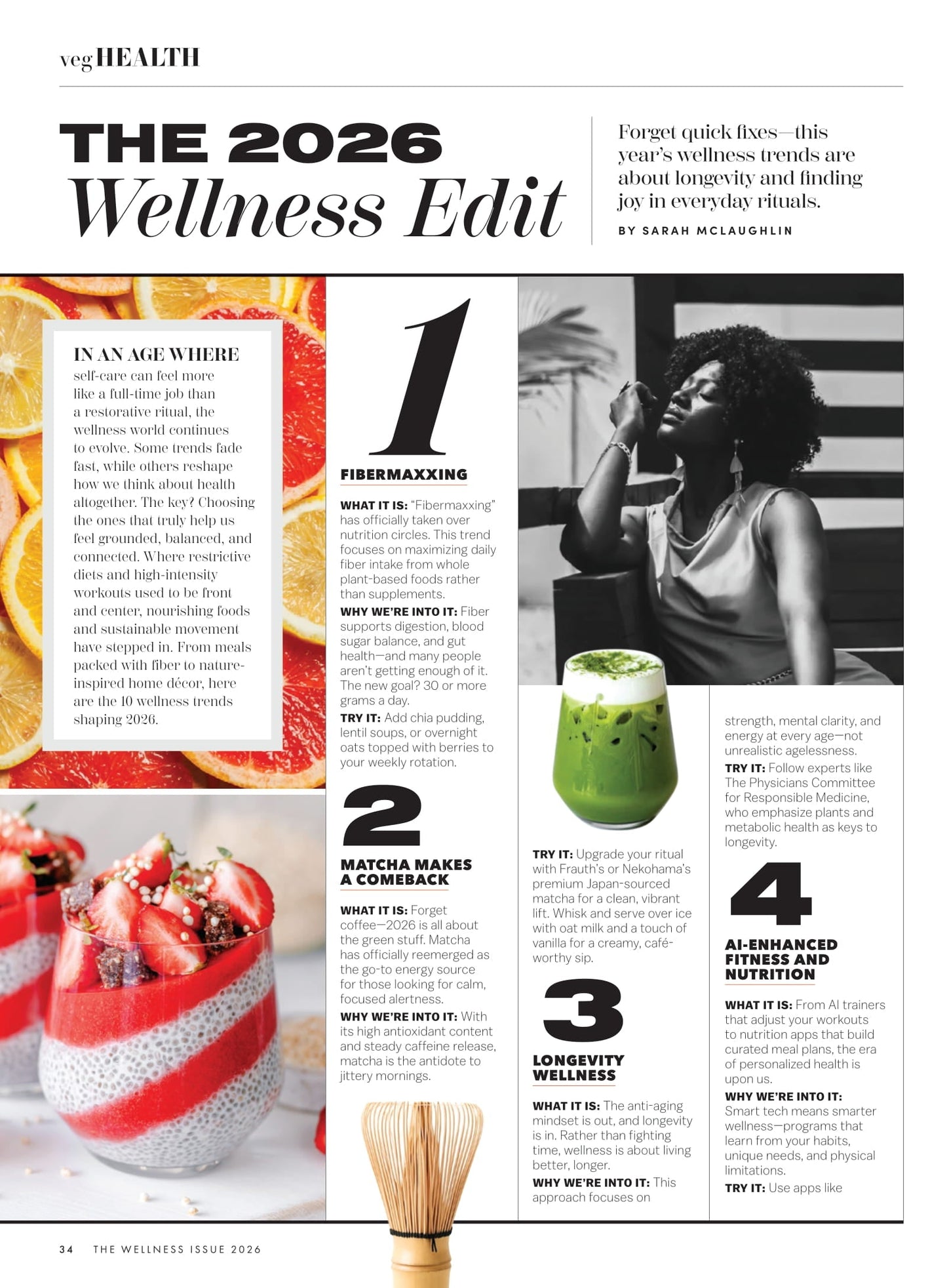 VegNews - 2026 Wellness Issue: Ways To Eat More Plants, Fresh & Healthy Recipes, Longevity Hacks, Best High-Protein Plant Foods, Elaine Hendrix Interview, Snack Awards, Blue Zones Lessons & More!