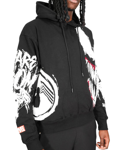 Venom™ - Lethal Protector Black Oversized Heavyweight Mens Hoodie