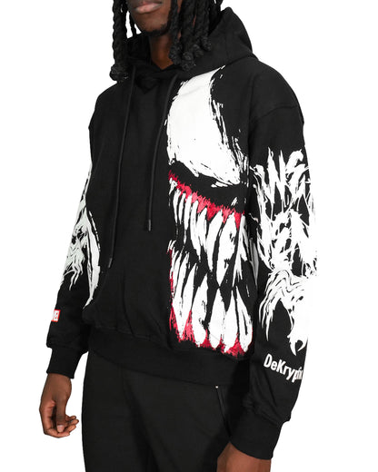 Venom™ - Lethal Protector Black Oversized Heavyweight Mens Hoodie