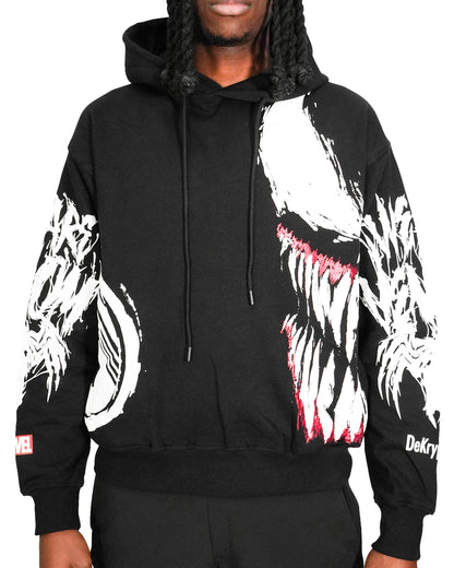 Venom™ - Lethal Protector Black Oversized Heavyweight Mens Hoodie