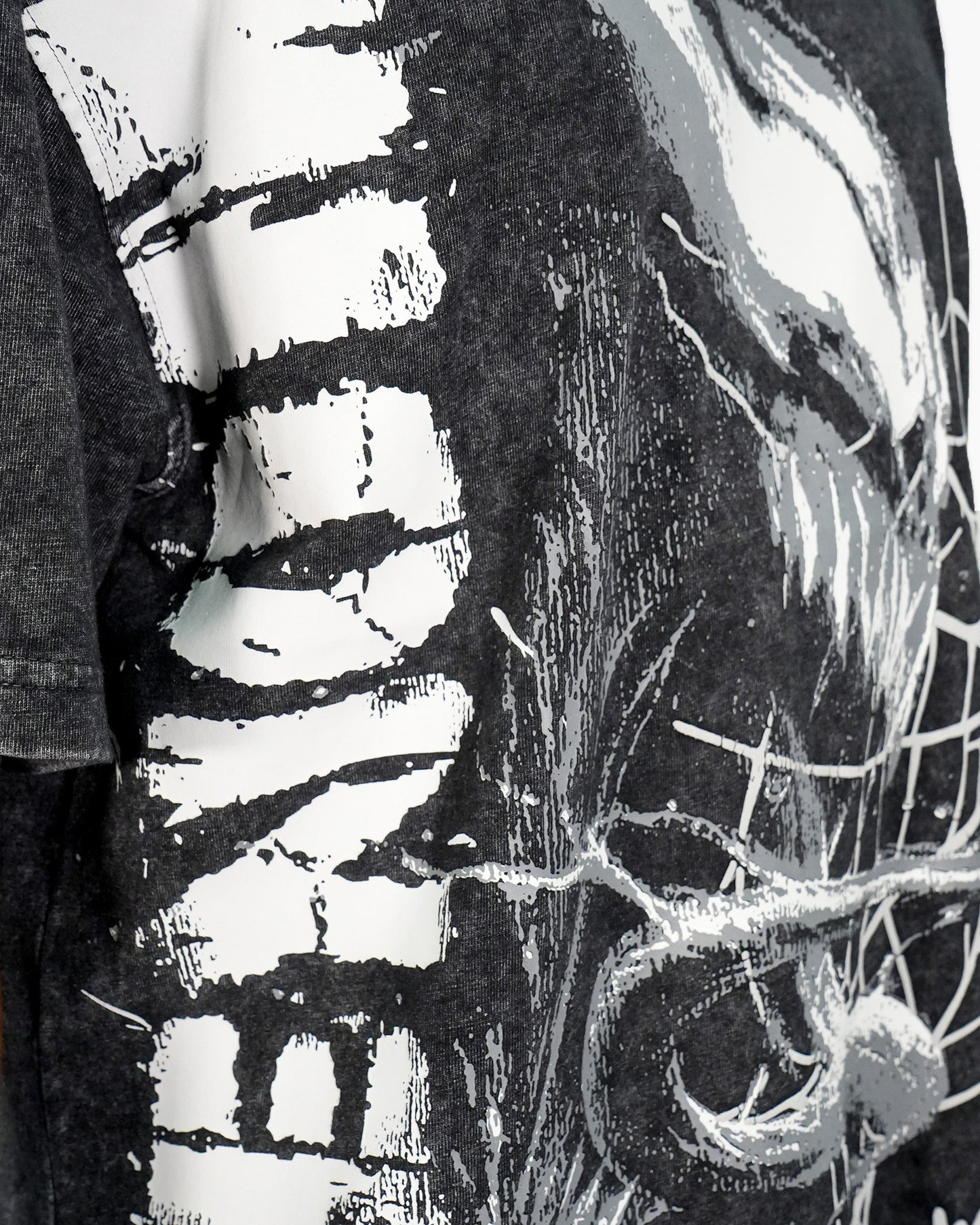 Venom™ - Symbiote Takeover Ash Acid Wash Oversized Mens T Shirt