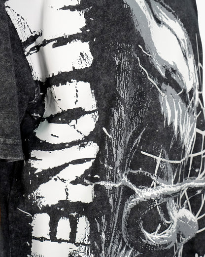 Venom™ - Symbiote Takeover Ash Acid Wash Oversized Mens T Shirt