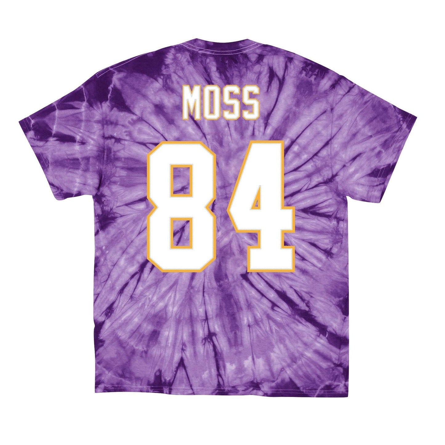 Randy Moss Minnesota Vikings Mitchell & Ness Tie-Dye Retired Player Name & Number T-Shirt