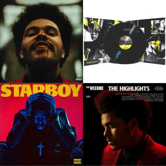 Weeknd - Highlights (2LP) & After Hours (X) (2LP/Clear W/ Red Splatter Vinyl) & Beauty Behind The Madness (X) & Starboy (2LP/Translucent Red Vinyl/Gatefold)