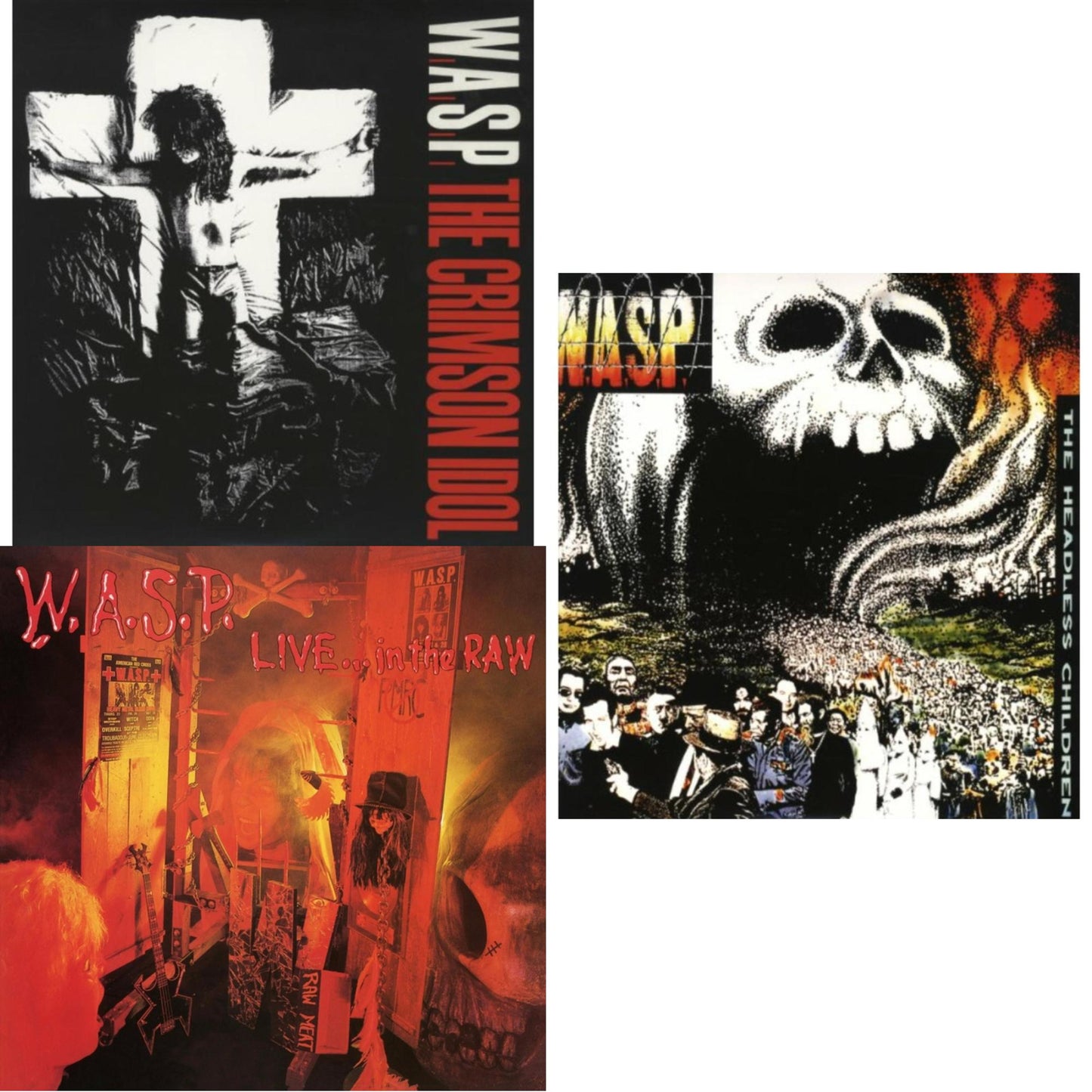 Wasp - Crimson Idol & Live In The Raw (2LP) & Headless Children