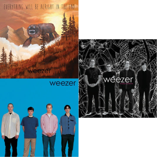 Weezer - Everything Will Be Alright In The End & Weezer (Blue Album) & Make Believe - LP Vinyl Bundle