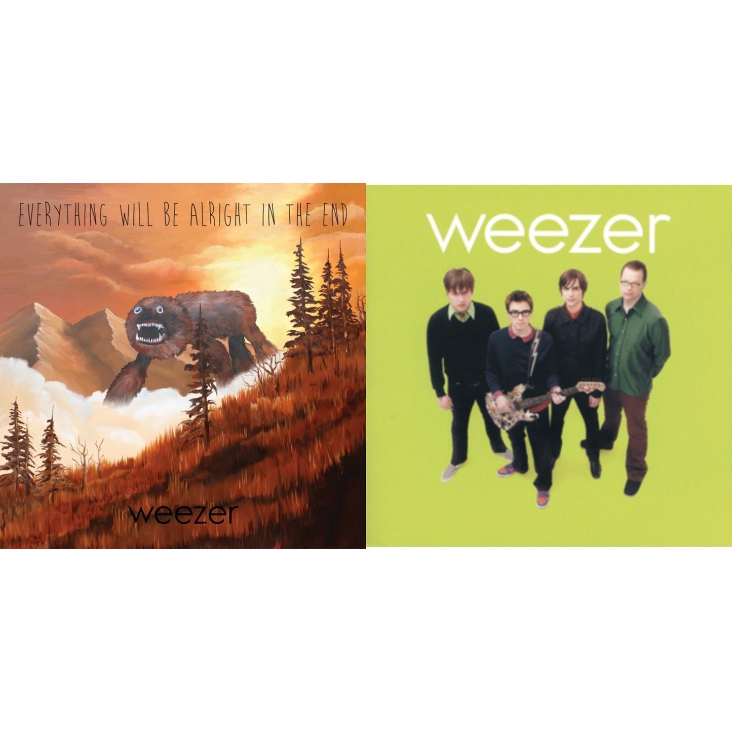 Weezer - Everything Will Be Alright In The End & Weezer (Green Album) - LP Vinyl Bundle