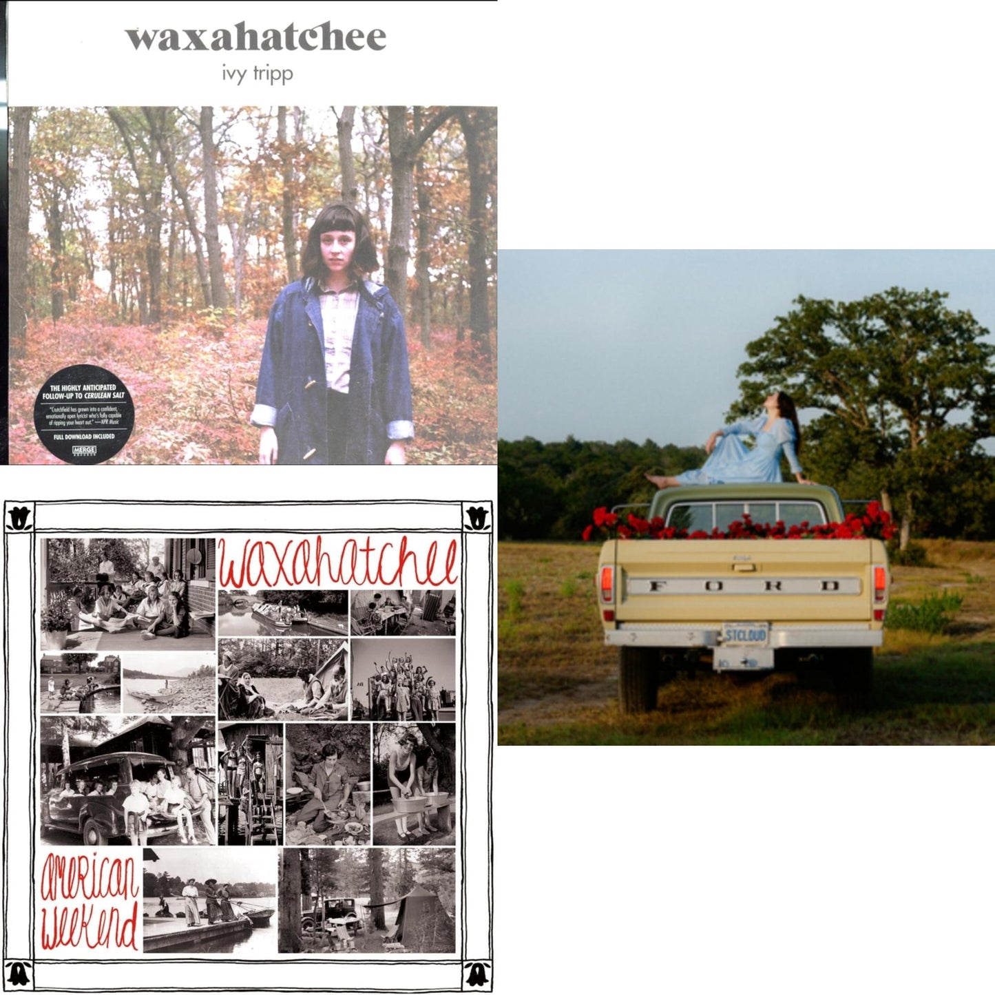 Waxahatchee - American Weekend (Red LP Vinyl) & Ivy Tripp & Saint Cloud