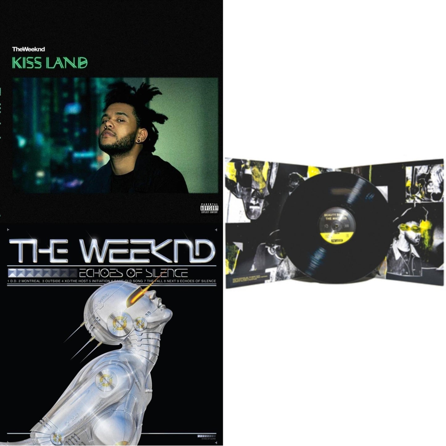 Weeknd - Echoes Of Silence (Alternate Cover Vinyl/2LP) & Beauty Behind The Madness (X) & Kiss Land (2 LP/Seaglass Vinyl)