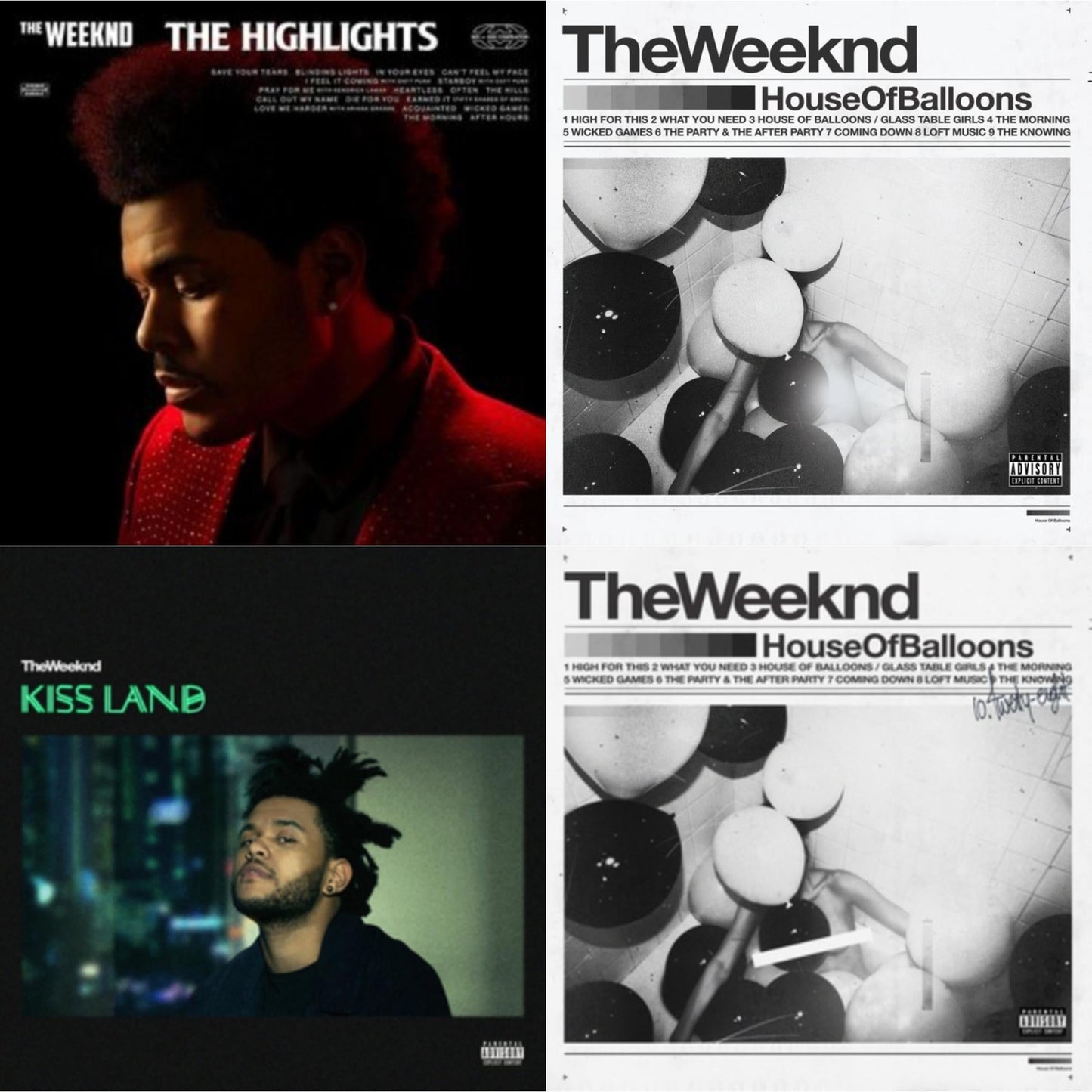 Weeknd - Highlights (2LP) & House Of Balloons (10Th Anniversary) (2LP) & Kiss Land (2LP) & House Of Balloons (X)