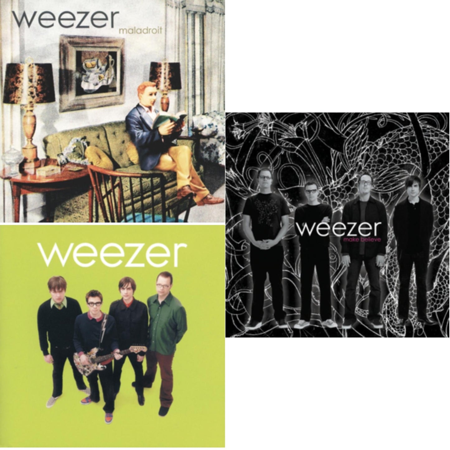 Weezer - Maladroit & Weezer (Green Album) & Make Believe - LP Vinyl Bundle