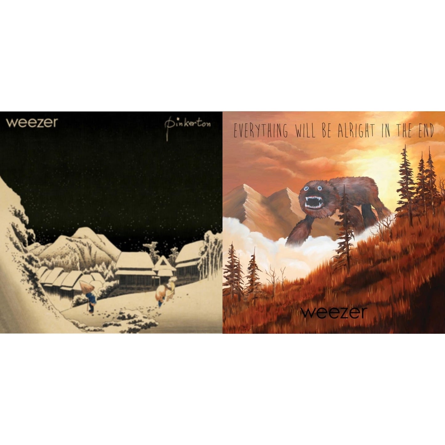 Weezer - Everything Will Be Alright In The End & Pinkerton - LP Vinyl Bundle