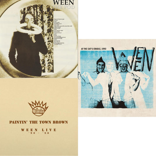 Ween - Pod (Fuscus (Brown & Cream Vinyl) Edition) (2LP) & Paintin' The Town Brown: Ween Live 1990-1998 (Brown Vinyl/3LP) & At The Cat's Cradle, 1992 (Milky Clear Vinyl/2LP)