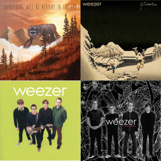 Weezer - Everything Will Be Alright In The End & Pinkerton & Weezer (Green Album) & Make Believe - LP Vinyl Bundle