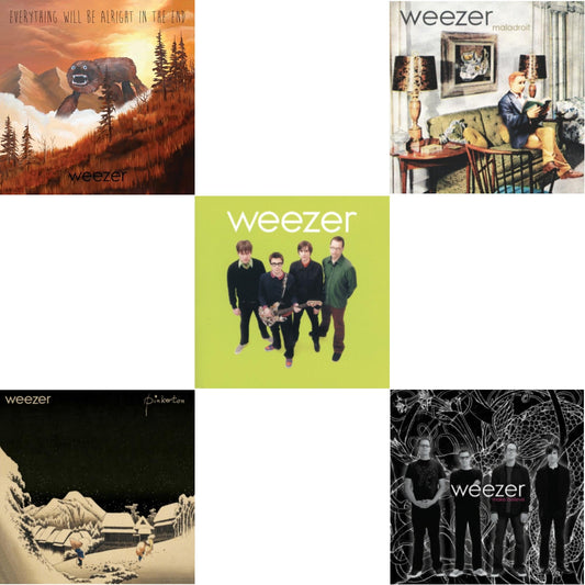 Weezer - Everything Will Be Alright In The End & Pinkerton & Weezer (Green Album) & Maladroit & Make Believe - LP Vinyl Bundle