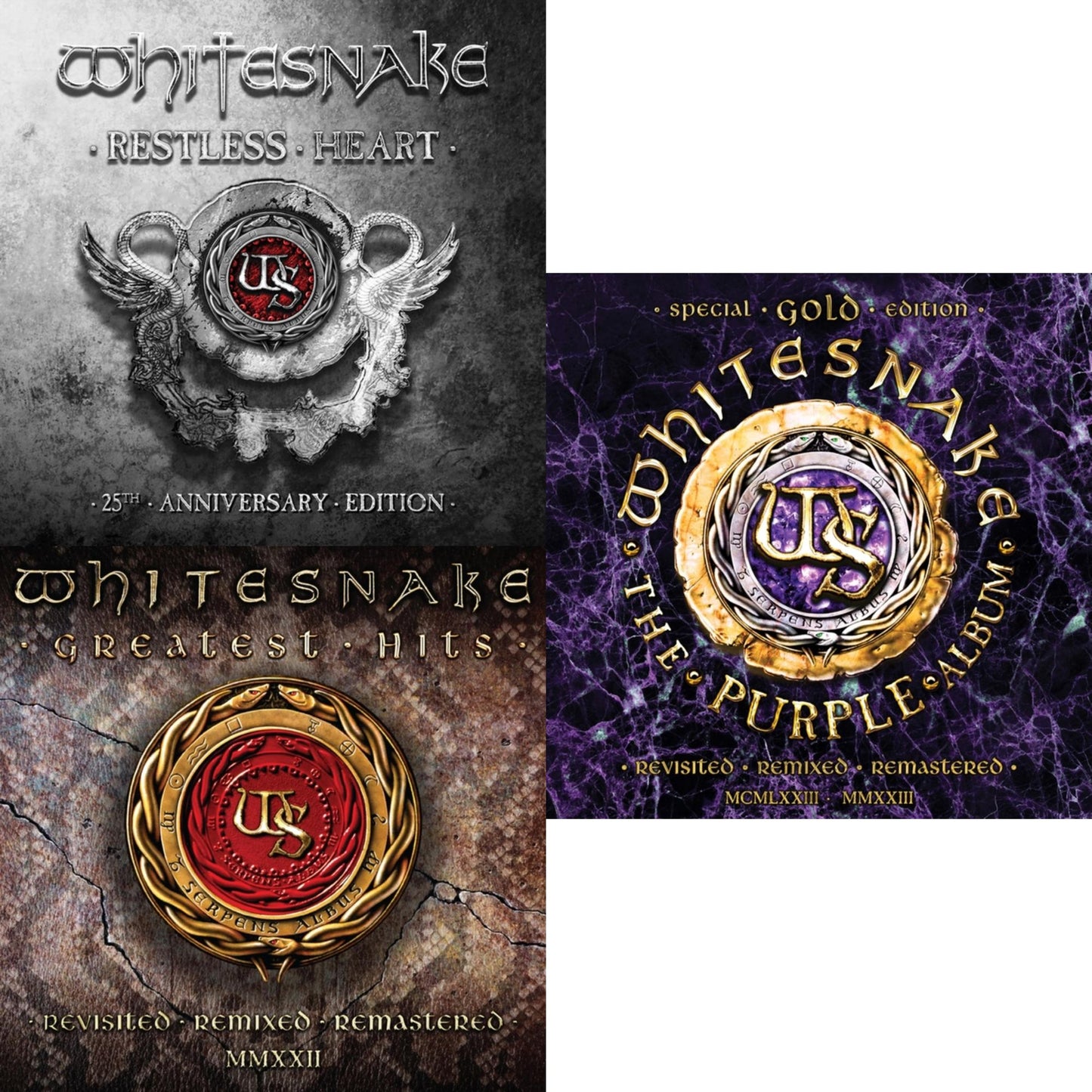 Whitesnake - Restless Heart (2021 Remix) (2LP) & Greatest Hits & Purple Album: Special Gold Edition (2LP)