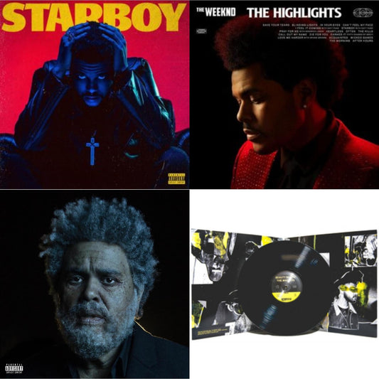Weeknd - Highlights (2LP) & Dawn Fm (X) (2LP) & Beauty Behind The Madness (X) & Starboy (2LP/Translucent Red Vinyl/Gatefold)
