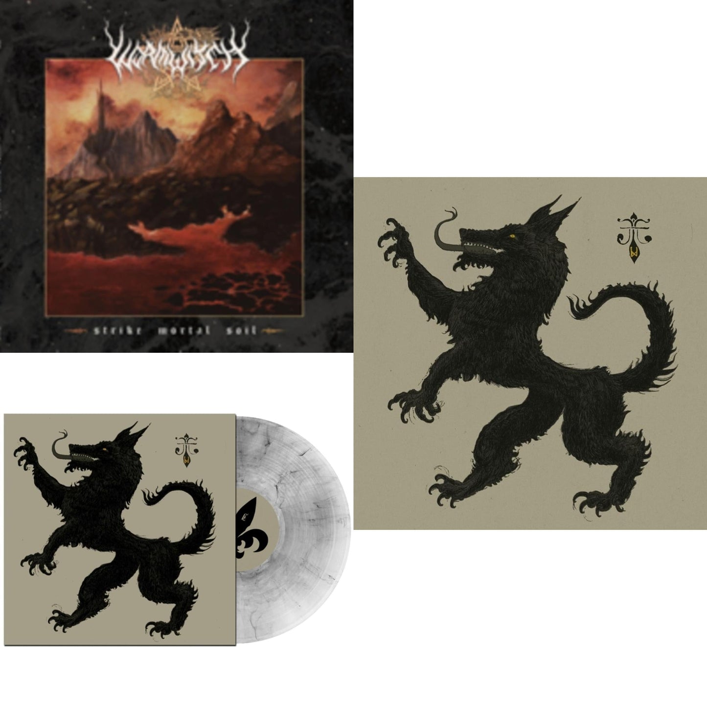 Wormwitch - Wolf Hex (Clear W/ Black Swirl LP Vinyl) & Wolf Hex & Strike Mortal Soil (Red Wine LP Vinyl)