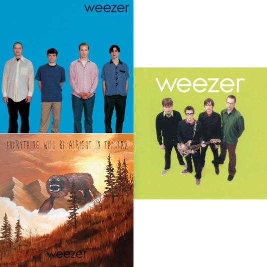Weezer - Everything Will Be Alright In The End & Weezer (Blue Album) & Weezer (Green Album) - LP Vinyl Bundle