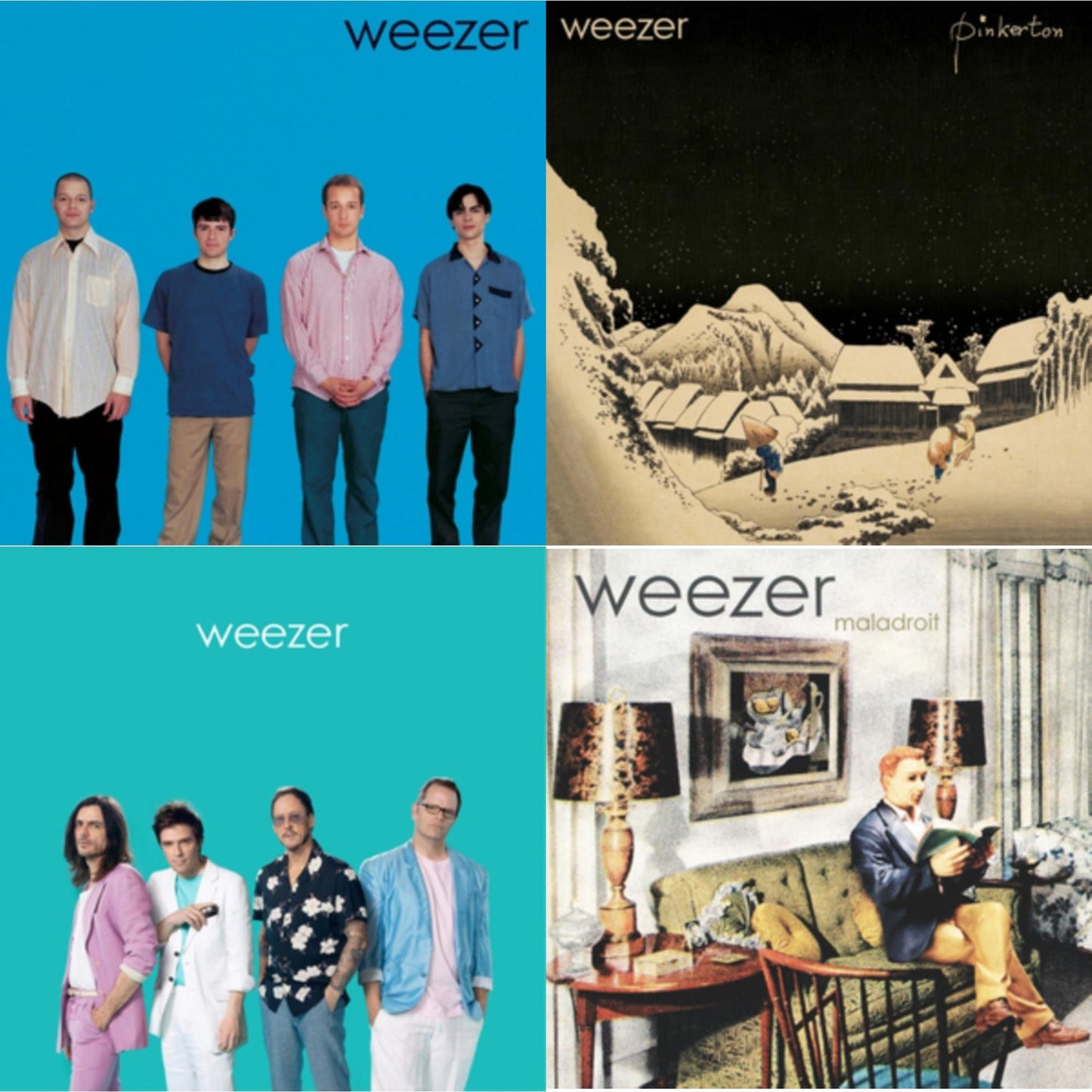 Weezer - Weezer: Teal Album & Weezer (Blue Album) & Pinkerton & Maladroit - LP Vinyl Bundle