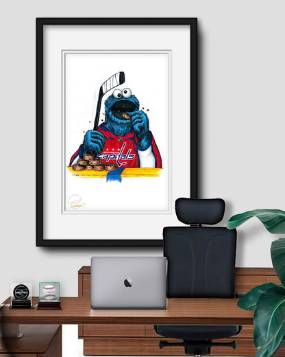 Cookie Monster x NHL Capitals Limited Edition Art Print