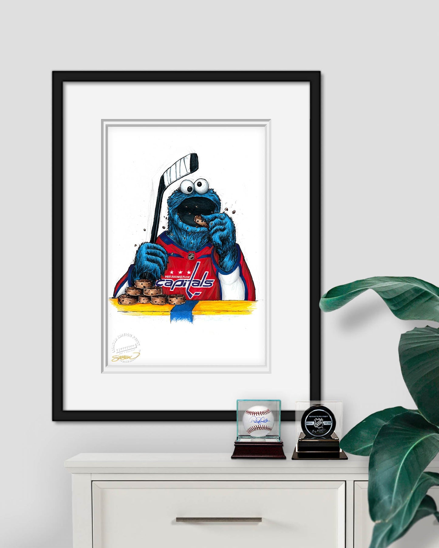 Cookie Monster x NHL Capitals Limited Edition Art Print