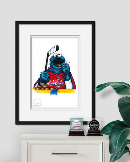 Cookie Monster x NHL Capitals Limited Edition Art Print