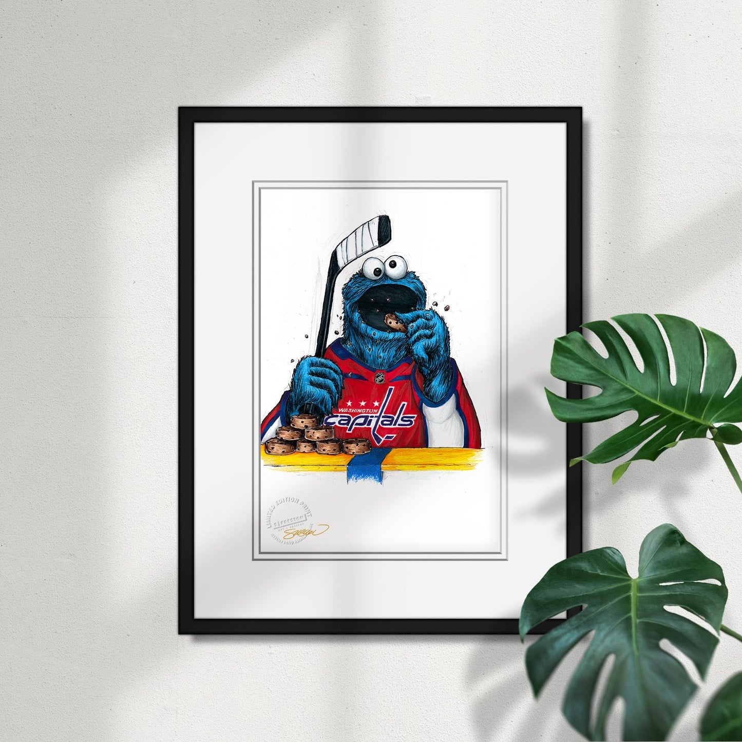 Cookie Monster x NHL Capitals Limited Edition Art Print