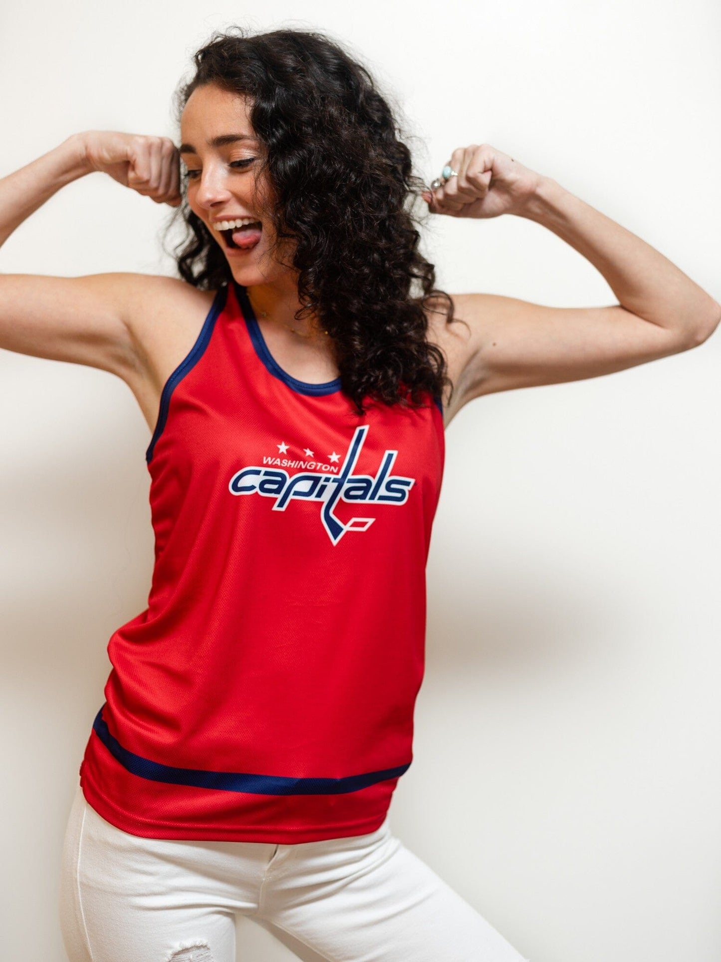 Washington Capitals Women's Racerback Hockey Tank