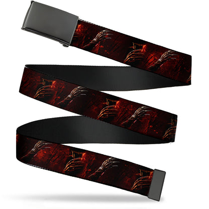 Freddy Nightmare On Elm Street Quote Scrawls Hand Scratching Belt