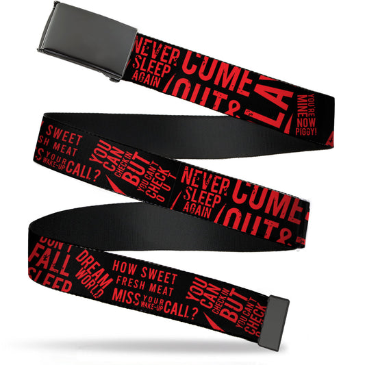 Friday the 13th Quotes Collage Belt