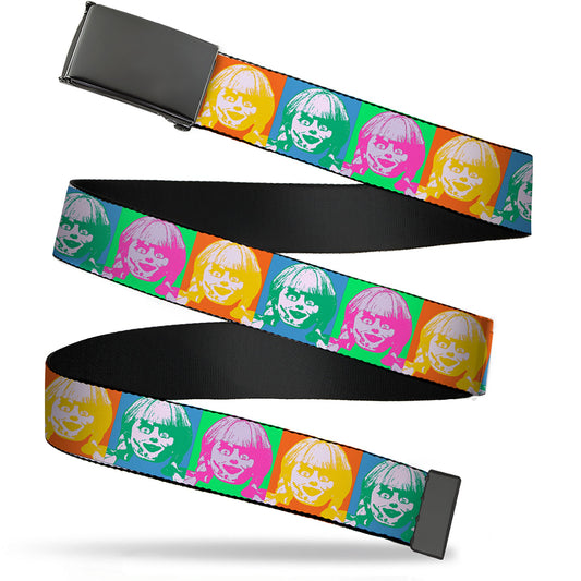 Annabelle Doll Face Pop Art Color Block Multi Color Belt