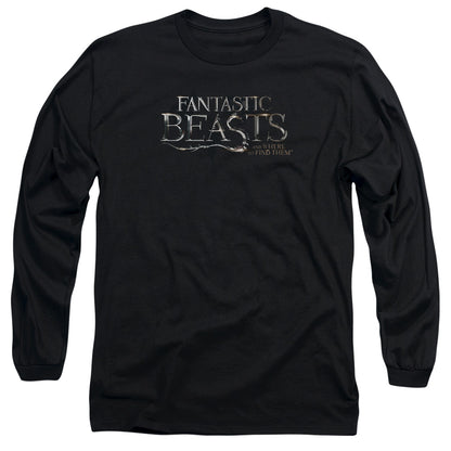 Fantastic Beasts Logo Mens Long Sleeve Shirt Black Officially Licensed Officially Licensed