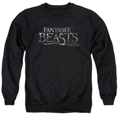 Fantastic Beasts Logo Mens Crewneck Sweatshirt Black Officially Licensed
