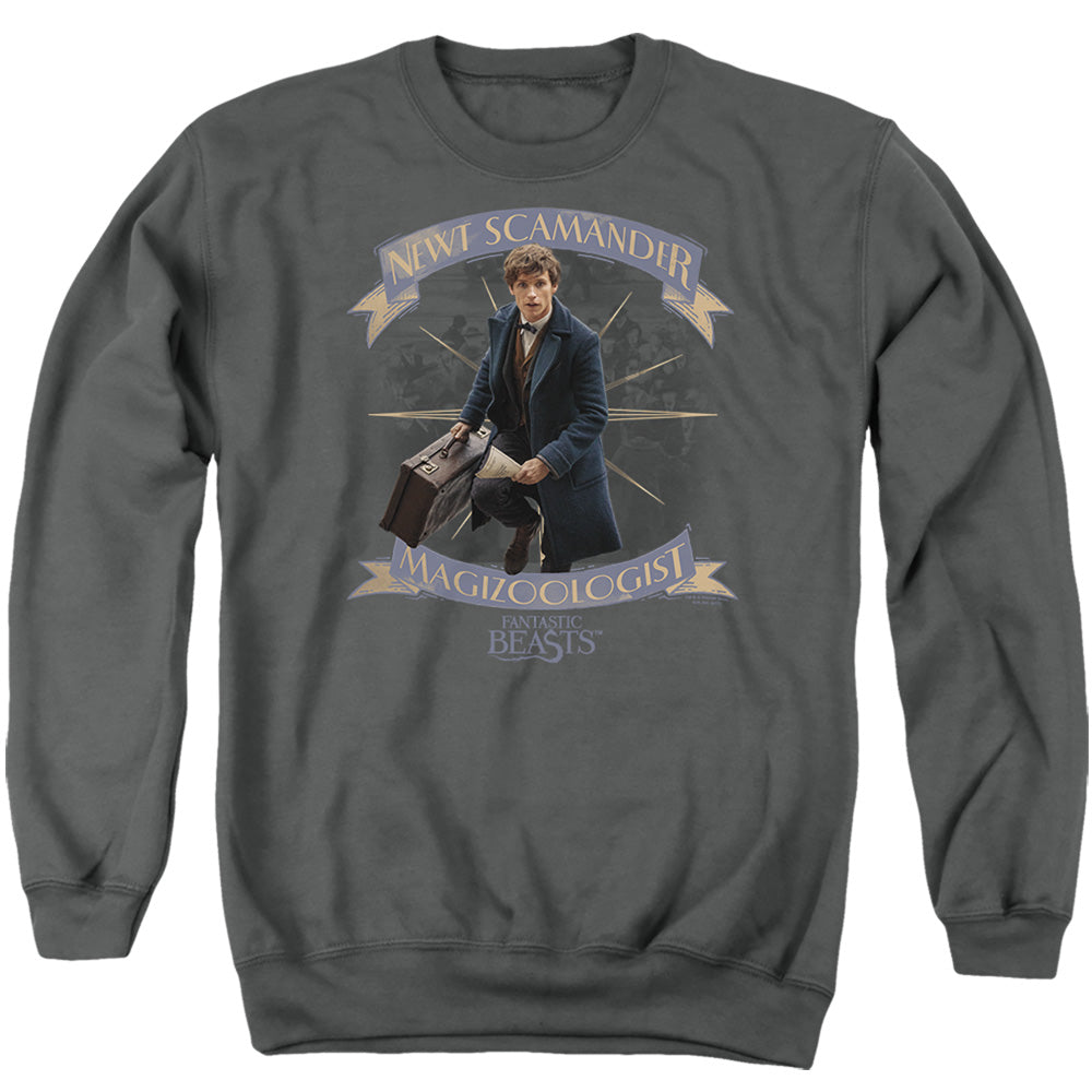 Fantastic Beasts Newt Scamander Mens Crewneck Sweatshirt Charcoal