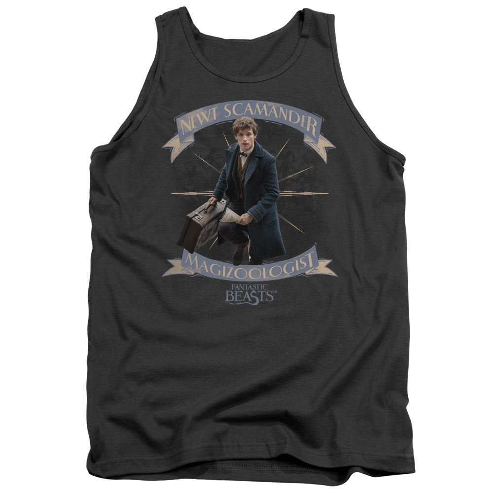 Fantastic Beasts Newt Scamander Mens Tank Top Shirt Charcoal