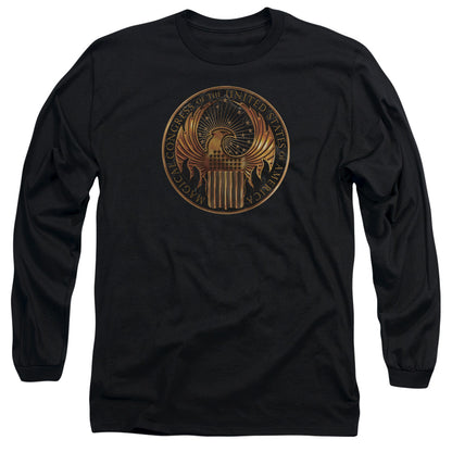 Fantastic Beasts Magical Congress Crest Mens Long Sleeve Shirt Black Officially Licensed Officially Licensed