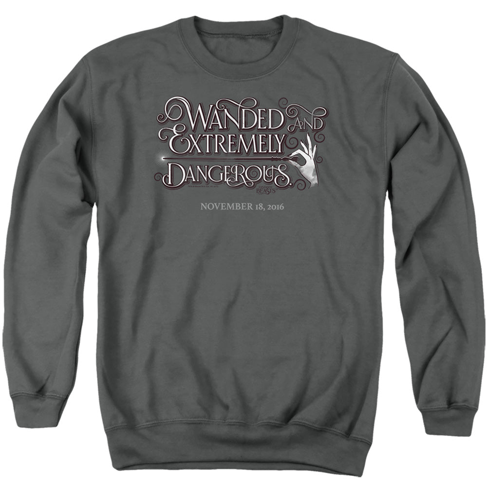 Fantastic Beasts Wanded Mens Crewneck Sweatshirt Charcoal