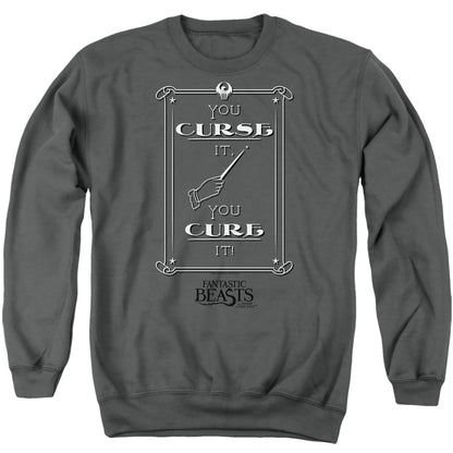 Fantastic Beasts Curse It Mens Crewneck Sweatshirt Charcoal