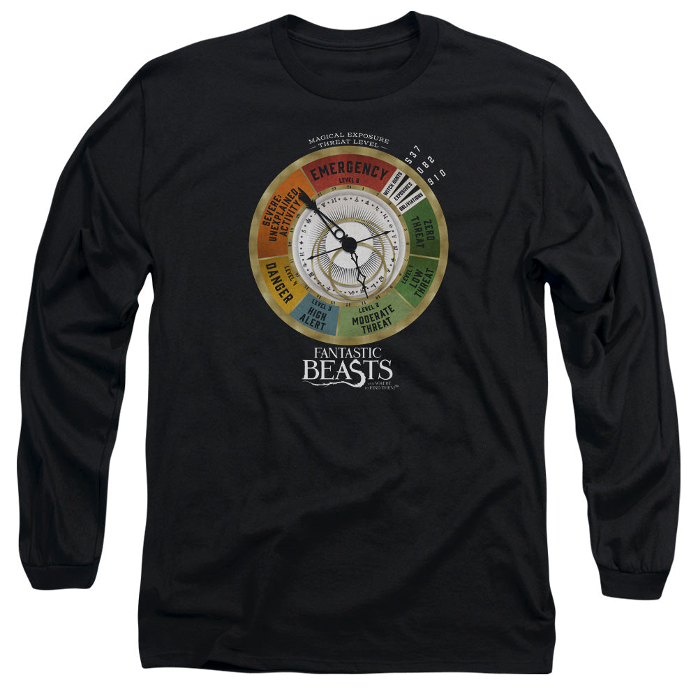 Fantastic Beasts Threat Gauge Mens Long Sleeve Shirt Black Officially Licensed Officially Licensed