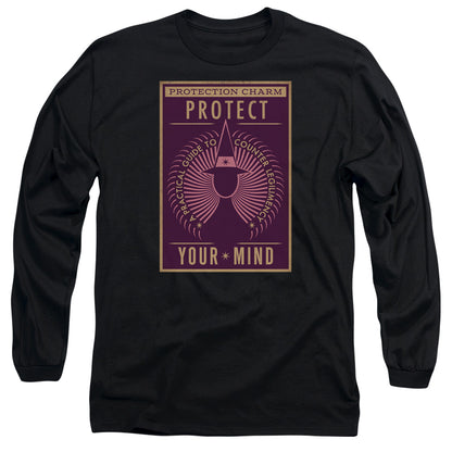 Fantastic Beasts Protect Your Mind Mens Long Sleeve Shirt Black Officially Licensed Officially Licensed