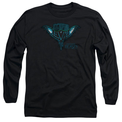 Fantastic Beasts Swooping Evil Mens Long Sleeve Shirt Black Officially Licensed Officially Licensed