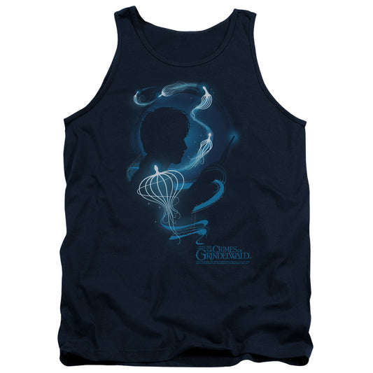 Fantastic Beasts 2 Newt Silhouette Mens Tank Top Shirt Navy