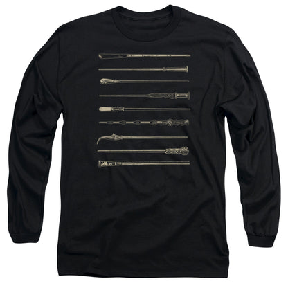 Fantastic Beasts 2 Wands Mens Long Sleeve Shirt Black Officially Licensed Officially Licensed