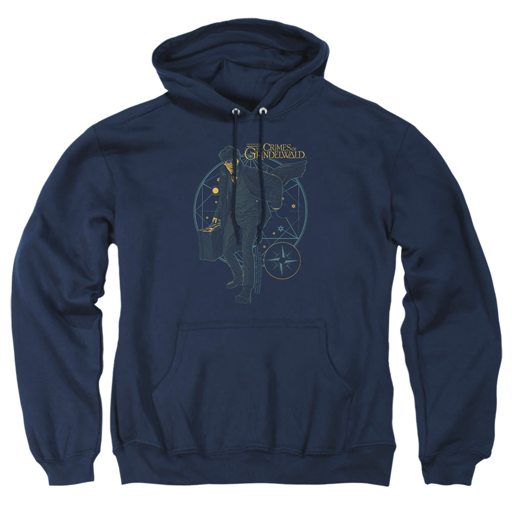 Fantastic Beasts 2 Suitcase Mens Hoodie Navy Officially Licensed
