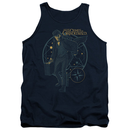 Fantastic Beasts 2 Suitcase Mens Tank Top Shirt Navy