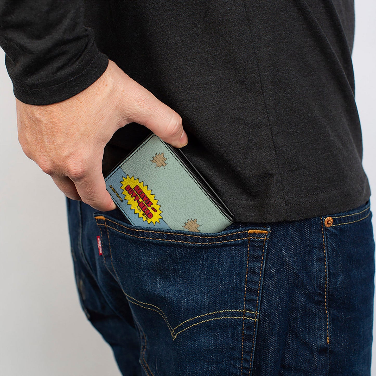 Beavis and Butthead Living Room Bubble Gum Scene Bi-Fold Wallet