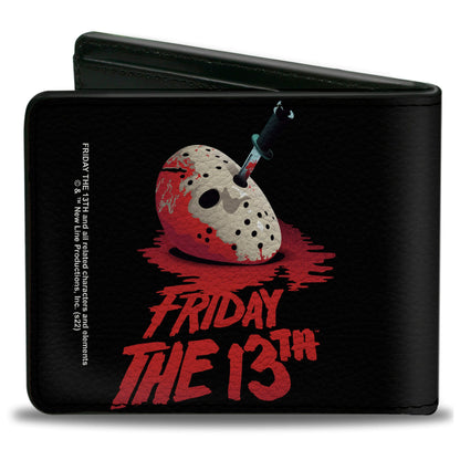 Friday The 13th Vintage Jason Mask Poster Zip Around Wallet