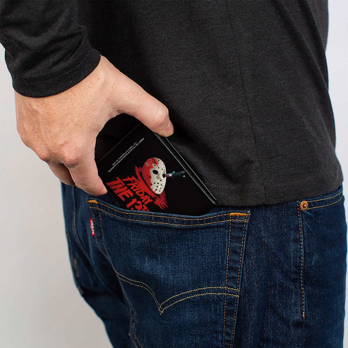 Friday The 13th Vintage Jason Mask Poster Zip Around Wallet