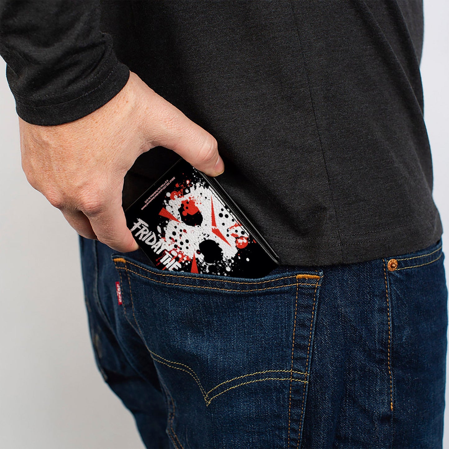 Friday The 13th Jason Mask 5 Splatter Bi-Fold Wallet